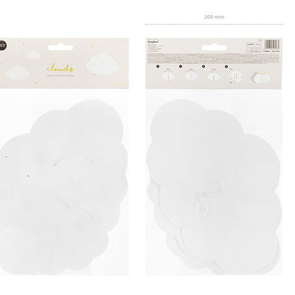 Hangdecoratie Wolken Wit 3st