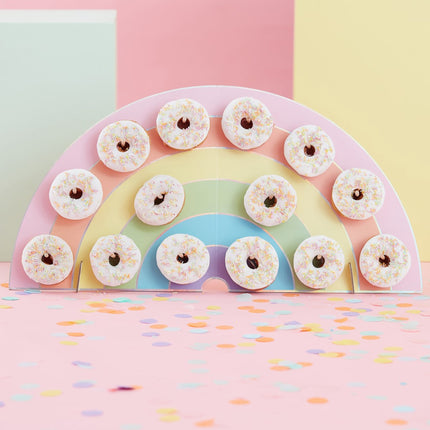 Regenboog Tafeldecoratie Donut Standaard 64cm