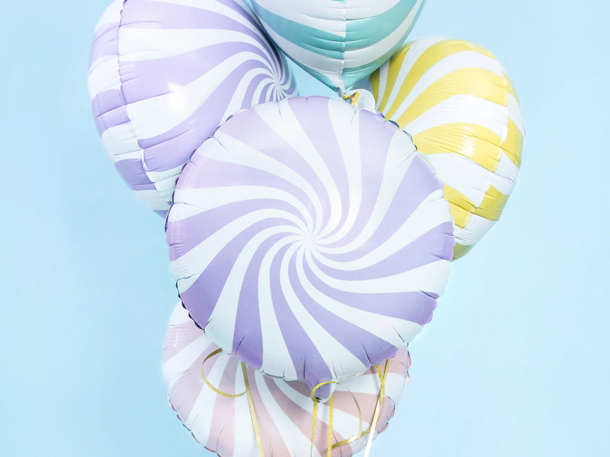 Helium Ballon Lila Swirl 45cm leeg