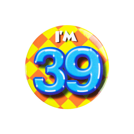 I'm 39 Button 39 Jaar 5,5cm