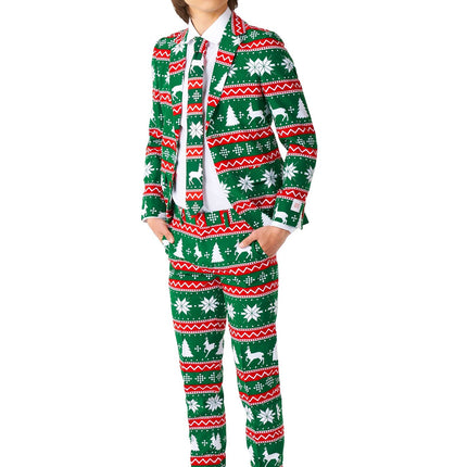 Festive Green Pak Jongen Tiener OppoSuits