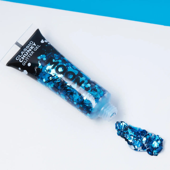 Moon Glitter Classic Chunky Glitter Gel Blue 12ml