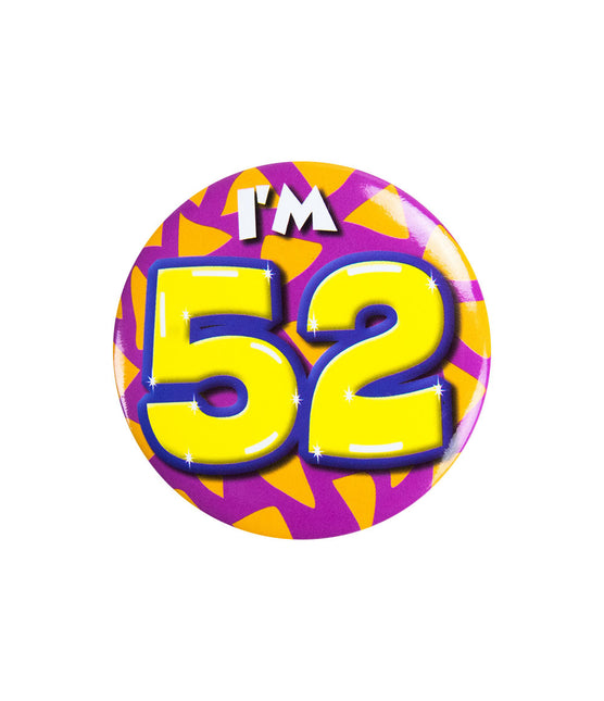 I'm 52 Button 52 Jaar 5,5cm