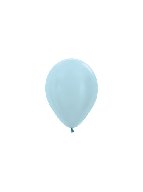 Ballonnen Pearl Blue 12cm 50st