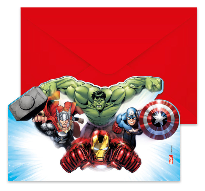Avengers Infinity Stones Uitnodigingen 6st