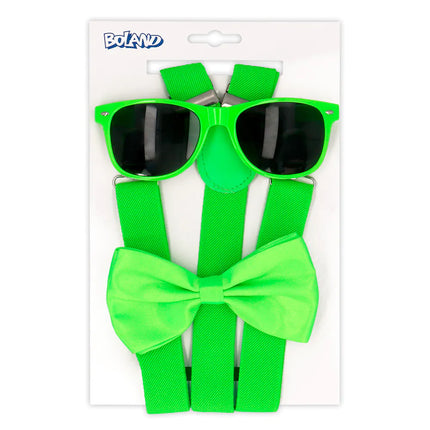 Neon Groene Accessoireset 3 delig