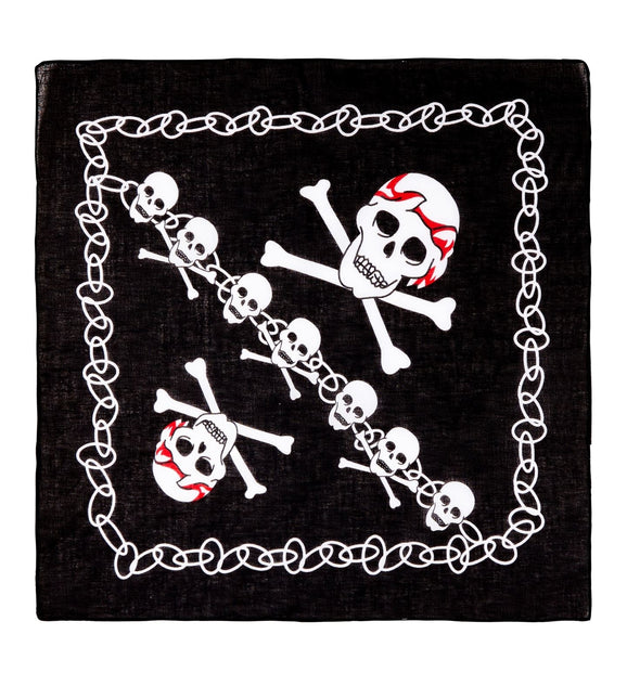 Zwart Witte Piraten Bandana