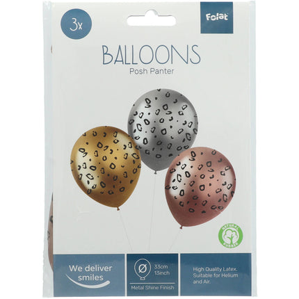 Ballonnen Panter 33cm 3st