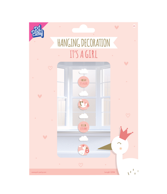 Hangdecoratie Newborn Baby Girl 120cm