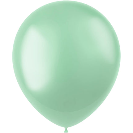 Mintgroene Ballonnen Metallic Minty Green 33cm 10st