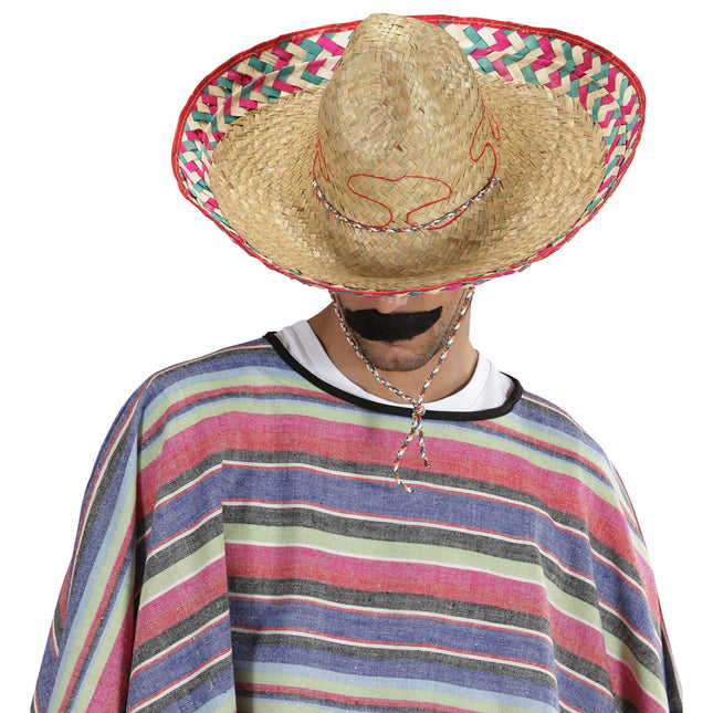 Gekleurde Sombrero Mexicaans 52cm