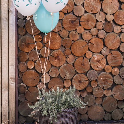 Ballonnen Natuur Groen 33cm 6st