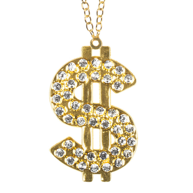 Ketting Dollar Diamanten Goud