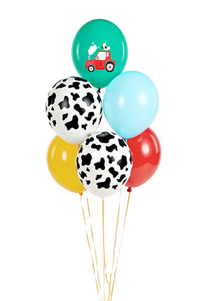 Ballonnen Boerderij Mix 30cm 6st