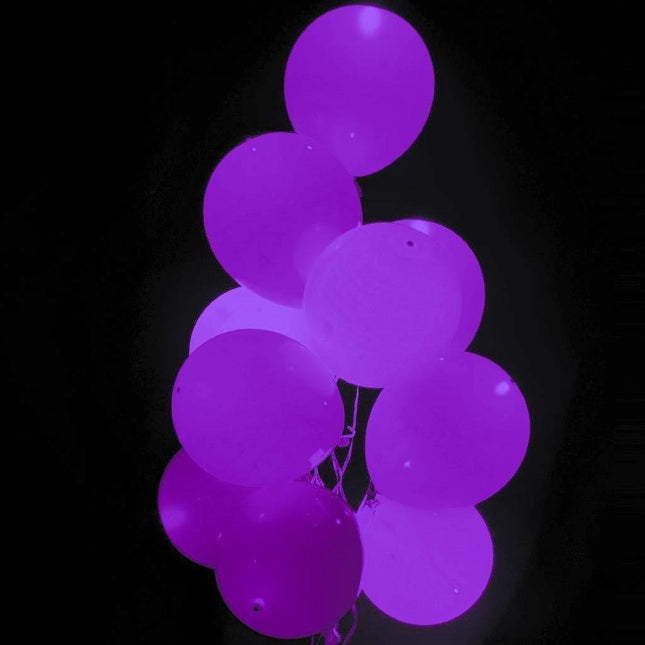 Paarse Led Ballonnen 26cm 5st