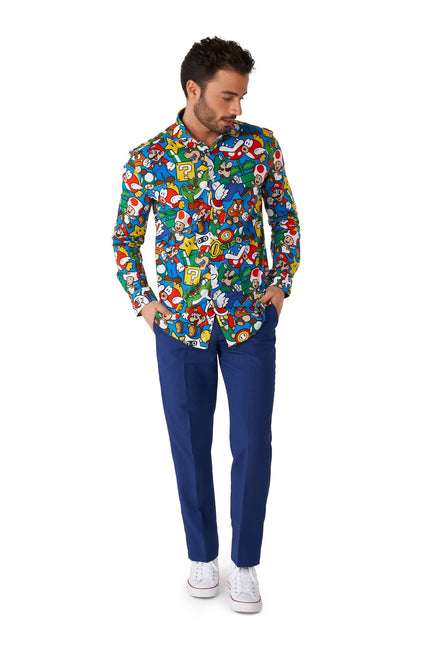 Super Mario Overhemd Heren OppoSuits