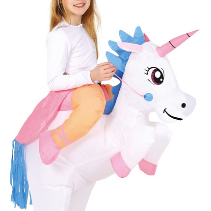 Opblaasbare Unicorn Kostum Kind 7/9 jaar