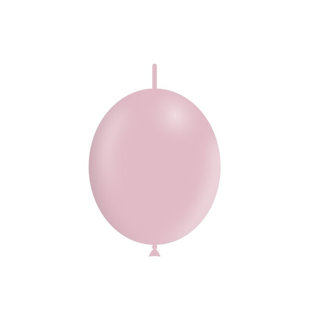 Lichtroze Knoopballonnen Pastel 30cm 50st