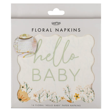 Babyshower Servetten Hello Baby 16st