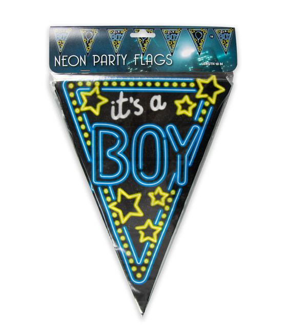 Geboorte Slingers Its a Boy! Neon 10m