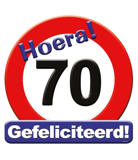 Deurbord 70 Jaar Verkeersbord 50cm