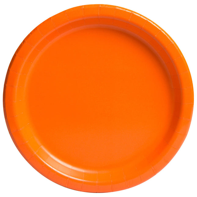 Oranje Borden Rond 23cm 16st