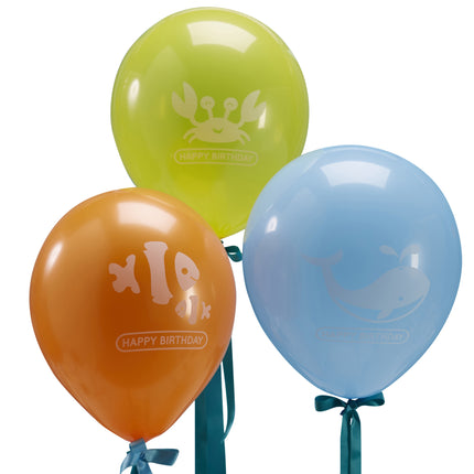 Ballonnen Zeedieren 22cm 3st