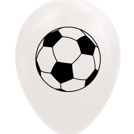 Witte Voetbal Ballonnen 30,5cm 8st