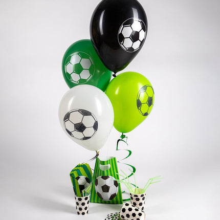 Voetbal Ballonnen Groen 30cm 8st