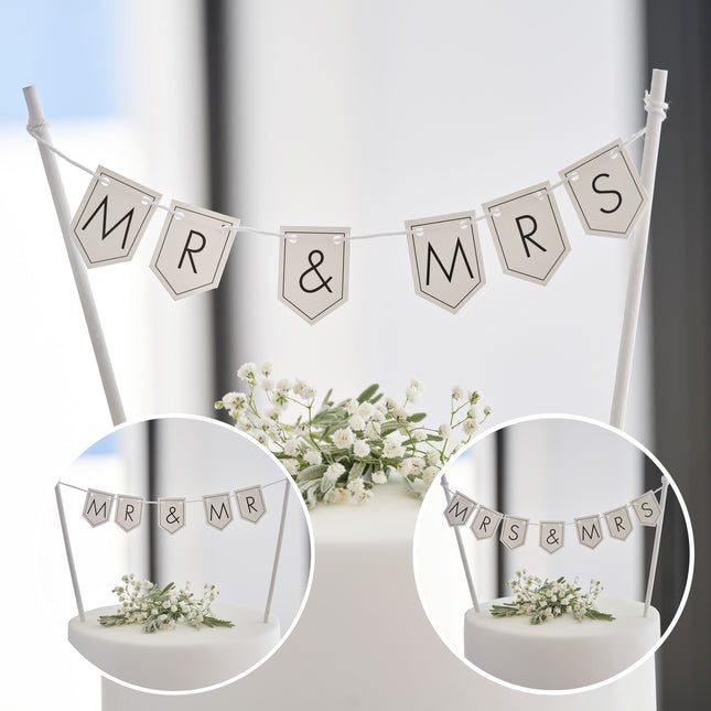 Bruiloft Taarttopper Mr & Mrs 15cm