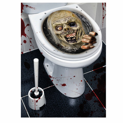 Halloween Decoratie Wc Zombie