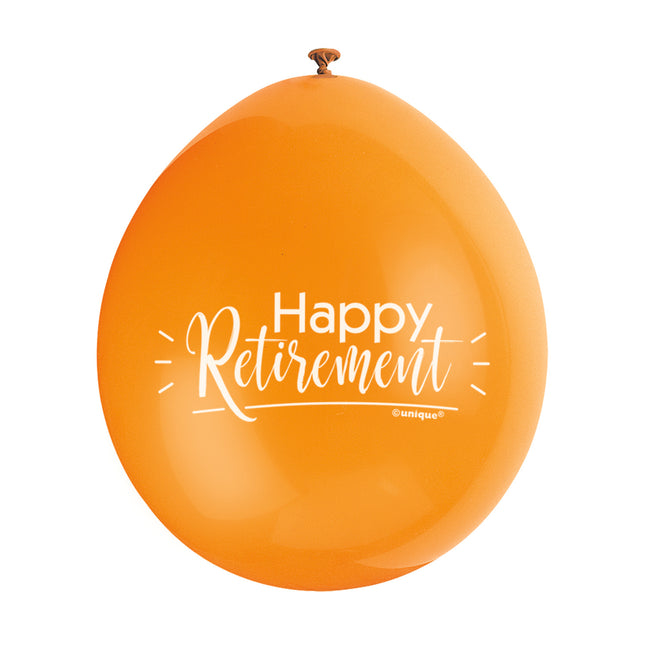 Ballonnen Happy Retirement 28cm 10st