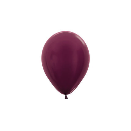 Ballonnen Metallic Burgundy 12cm 50st