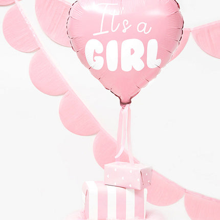 Helium Ballon Hart It'S A Girl Leeg 45cm