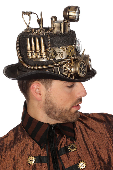 Hoed Steampunk Met Mijnlamp