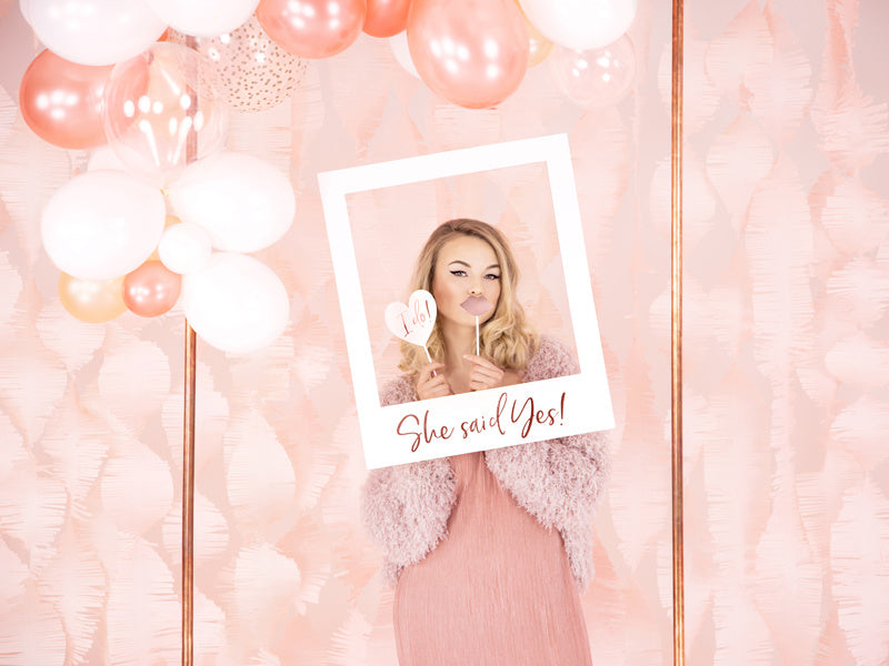 Photobooth Bruiloft Rose Goud 12st