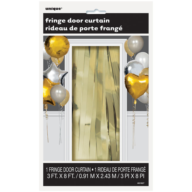 Deurgordijn Gouden Metallic Folie 2,4m