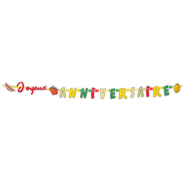 Letterslinger Fruit Joyeux Anniversaire Karton 3m