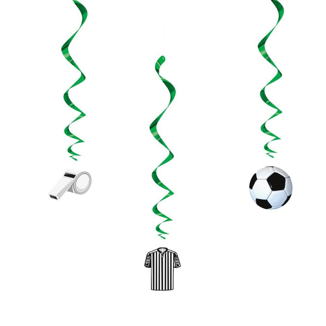 Voetbal Hangdecoratie 66cm 3st