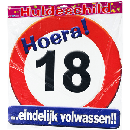 Deurbord 18 Jaar Verkeersbord 50cm