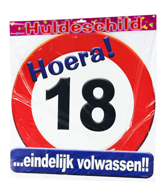 Deurbord 18 Jaar Verkeersbord 50cm