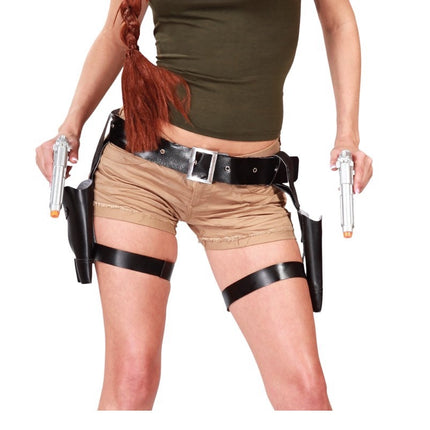 Beenholsters Tomb Raider en Pistolen