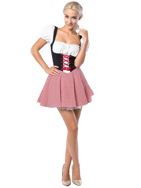 Dirndl Jurk Oktoberfest Rood Zwart