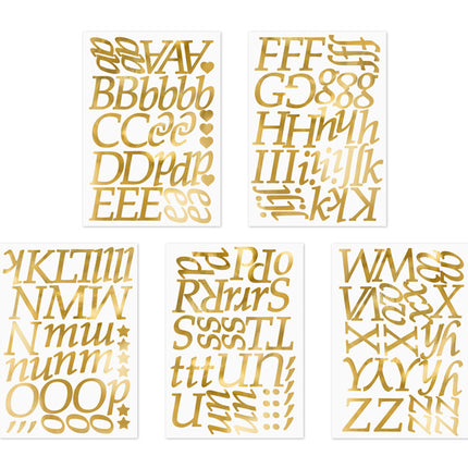 Letter Stickers Goud