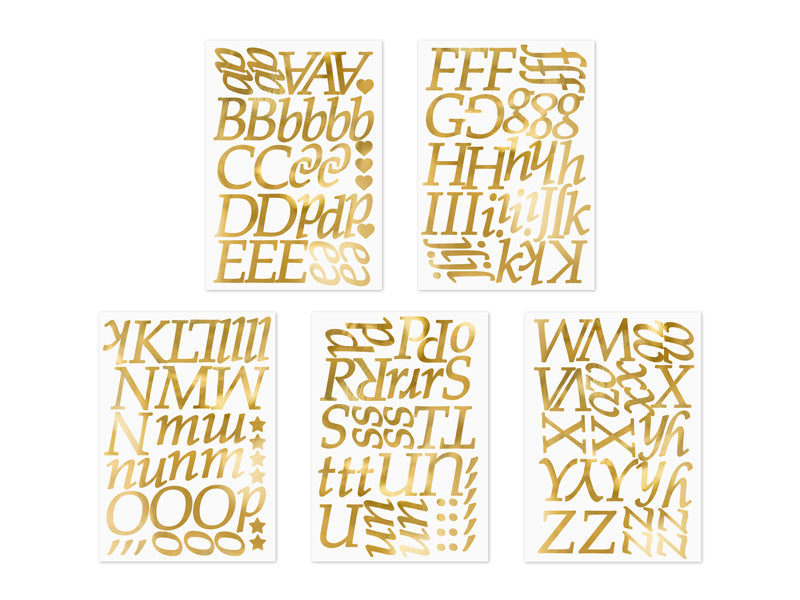 Letter Stickers Goud