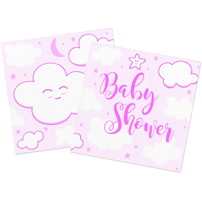 Babyshower Meisje Servetten 25cm 20st