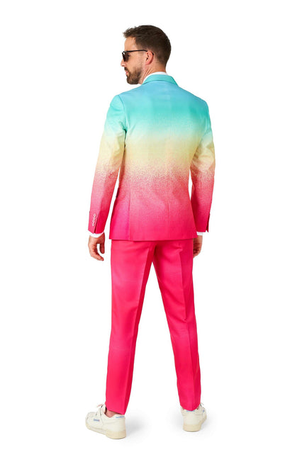 Regenboog Fuchsia Blauw Pak Heren OppoSuits