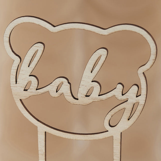 Taarttopper Baby Hout 16cm