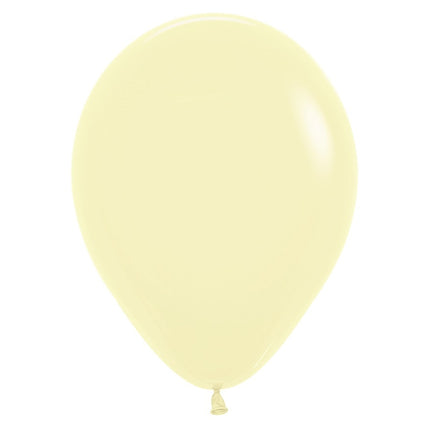 Ballonnen Pastel Matte Yellow 23cm 50st