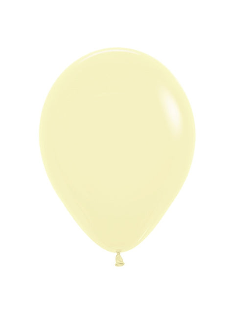 Ballonnen Pastel Matte Yellow 23cm 50st